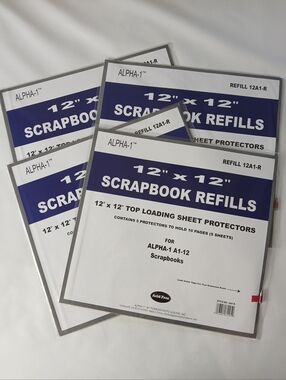 4 New Packs Pioneer Alpha1 12" X 12" Scrapbooking 5 Sheet Top Loading Protectors